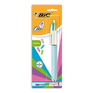 BOLIGRAFO BIC 4 COLORES RET.FASHION TURQUESA x 1 BC