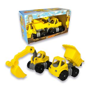 SET DURAVIT CAMION FRONTAL Y RETRO EXCAVADORA