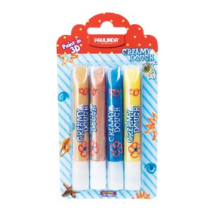 MASA PAULINDA CREAMY DOUGH LAPIZ 10ml. x 4 BL METALLIC