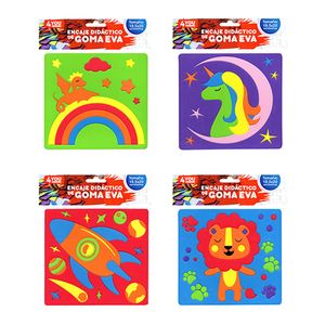 ENCASTRE GOMA EVA 4  YOU x 4 DISEÑOS SURT. 18,5x20cm.