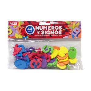 NUMEROS Y SIGNOS GOMA EVA 4 YOU x 44U.
