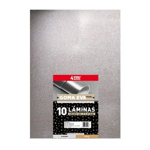 GOMA EVA 40x60 METALICA PLATEADA