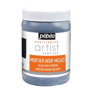 MORTERO ARTIST NEGRO MICACEO 250ML.