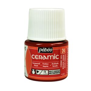 PINTURA CERAMIC 45ML. ROJO CEREZA