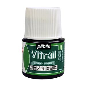 PINTURA VITRAIL TRANSPARENTE 45ML. ESMERALDA