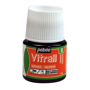 PINTURA VITRAIL TRANSPARENTE 45ML. NARANJA
