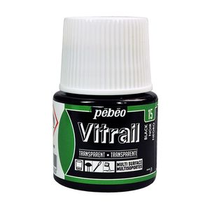 PINTURA VITRAIL TRANSPARENTE 45ML. NEGRO