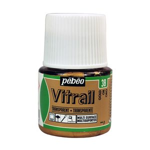 PINTURA VITRAIL TRANSPARENTE 45ML. ORO