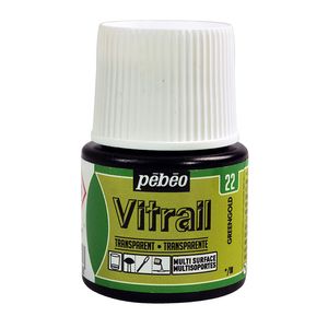 PINTURA VITRAIL TRANSPARENTE 45ML. VERDE DORADO