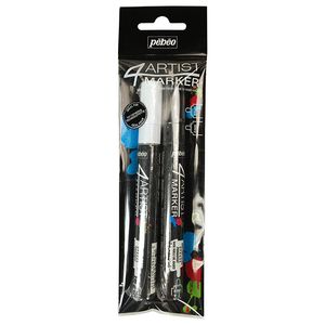 MARCADOR 4ARTIST SET x 2u. NEGRO/BLANCO 4mm.