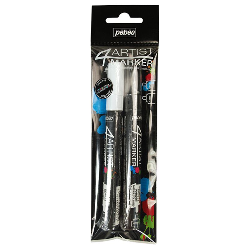 PEBEO 4ARTIST MARKER ROTULADOR DE PINTURA BASE ACEITE SET DE 2