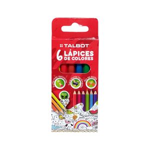 LAPICES COLORES TALBOT ECO x 6 CORTOS