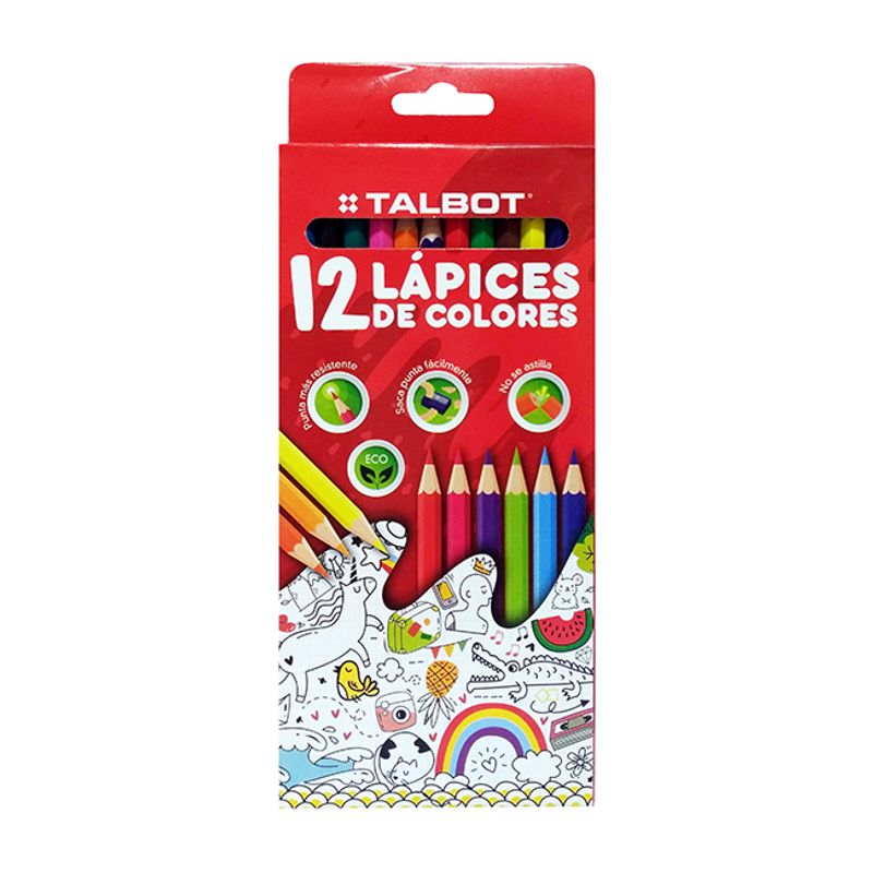 Lápices largos de colores