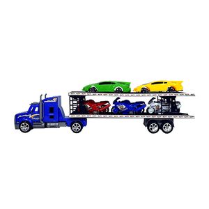 CAMION MOSQUITO BURBUJA + 2 AUTOS + 3 MOTOS 53cm.