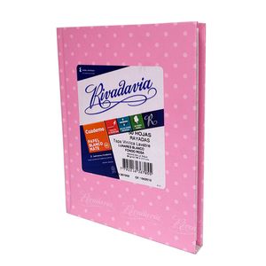 CUAD.T/DURA RIVADAVIA LUNARES ROSA x 50 RAY.