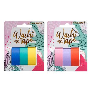 CINTA TALBOT WASHI TAPE 1,5 x 3mts. HANG TAG x 3 SOLID