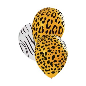 GLOBOS CANDELA IMPRESO ANIMAL PRINT x 12