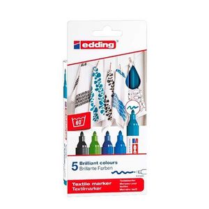 SET MARCADOR EDDING E4500 P/TELA x 5 SURT.FRIO