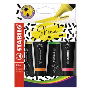 RESALTADOR STABILO SHINE ESTUCHE x 4