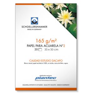 BLOCK PLANTEC DA CAPO ACUARELA ENCOLADO 35x50 165 GRS.x 20 H.