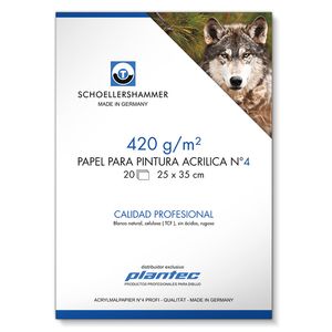 BLOCK PLANTEC ACRILICO ENCOLADO 25x35 420 GRS.x 20 H.