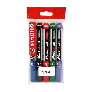 MARCADOR MARK-4 ALL PERMANENTE P/CHAN.x 5 SURT.(5x4) OPP.