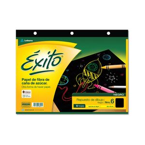 REPUESTO EXITO DIBUJO N 6 OFICIO APAISADO NEGRO x 5