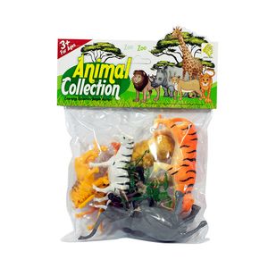 ANIMALES DE LA SELVA EN BOLSA x 8