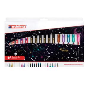 SET MARCADOR EDDING GALACTIC x 16 SURT.