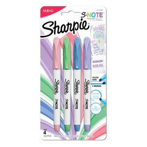 KIT SHARPIE NOTE HL PASTEL x 4 SURT.