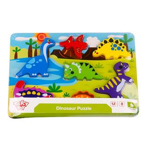 ROMPECABEZAS TOOKY TOY DE MADERA DINOS RELIEVE