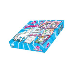 ROMPECABEZAS 16x16 UNICORNIOS EN CAJA X 4 U. 4 PZAS.