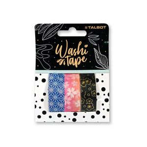 CINTA TALBOT WASHI TAPE 1,5 x 3mts. HANG TAG x 3 ORIGAMI