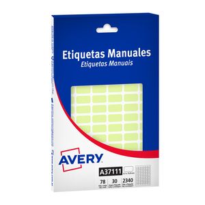ETIQUETA AVERY 8,1x15,8mm VERDE PASTEL