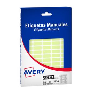 ETIQUETA AVERY 8,1x19,4mm VERDE PASTEL
