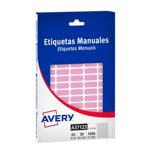 ETIQUETA AVERY 8,1x19,4mm ROSA PASTEL