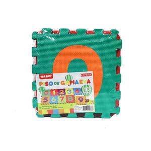 PISO GOMA EVA TALBOT NUMEROS 0-9 x 10U. 31.5x31.5x1cm.