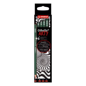 LAPIZ STABILO OTHELLO ARTY WALLET x 6 GRADUAC. 2B-3B-4B 2U. DE C/U
