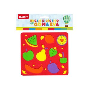 ENCASTRE GOMA EVA TALBOT FRUTAS 18,5x20cm.