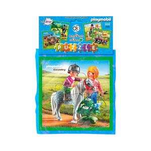 ROMPECABEZAS 16x16 PLAYMOBIL COUNTRY 4 PZAS. EN CAJA