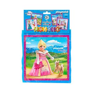 ROMPECABEZAS 16x16 PLAYMOBIL PRINCESAS 4 PZAS. EN CAJA