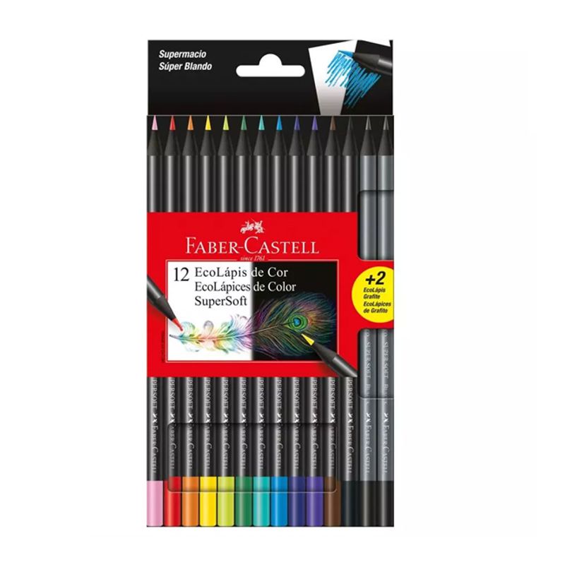 LAPICES FABER CASTELL x 12 LARGOS + 3 LAPICES - Tomy