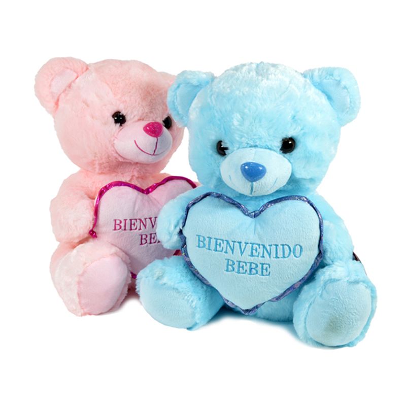 Bebe con cheap oso de peluche