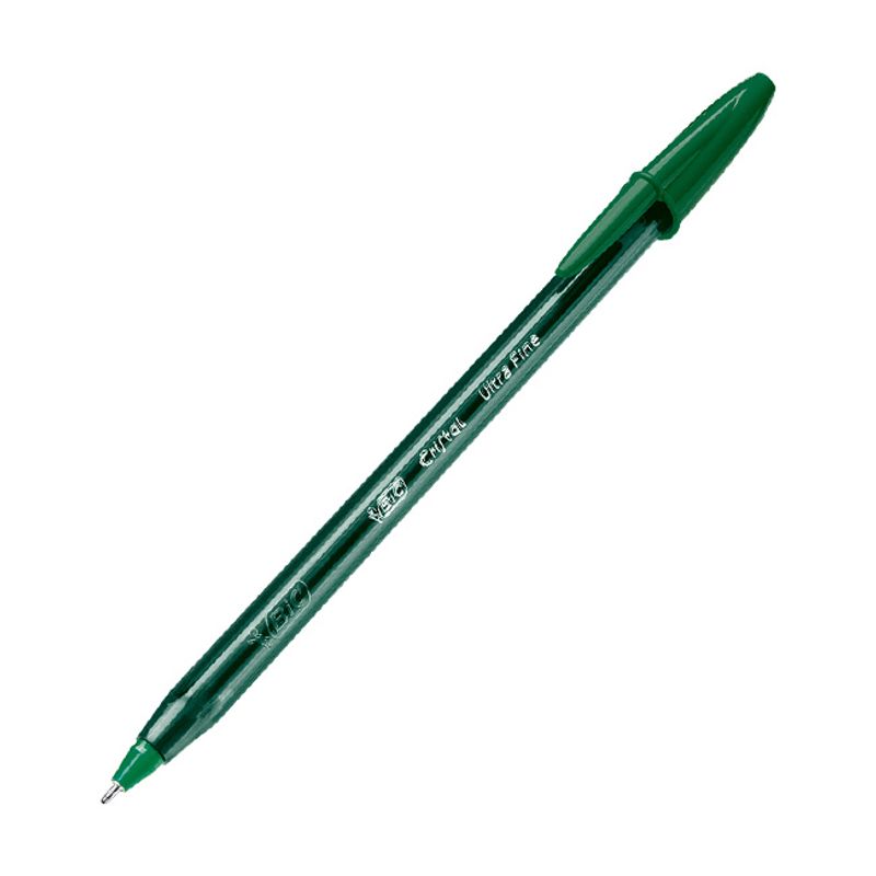 Bolígrafo Bic naranja punta fina verde