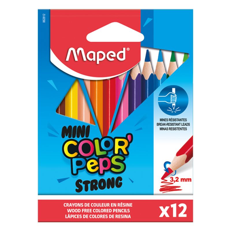 Lapices De Colores Maped Strong x 12 - Libreria Ofimas