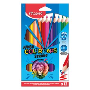 LAPICES MAPED COLOR PEPS STRONG JUMBO x 12 LARGOS