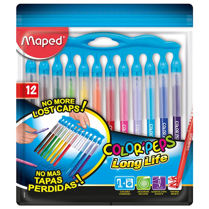 Palette De Peinture Maped Color'Peps - 6 Compartiments Et 4 Porte-pinceaux, Facile à Nettoyer - 8