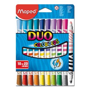 MARCADOR MAPED COLOR PEPS DUO x 10 (20 COLORES)