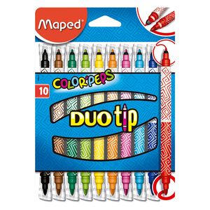 MARCADOR MAPED COLOR PEPS DUO TIP x 10 (20 COLORES)