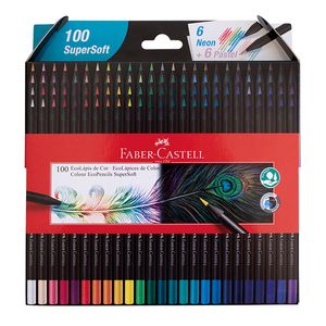 LAPICES FABER CASTELL SUPERSOFT x 100 LARGOS